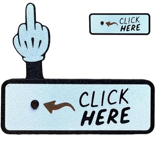 Dpptgh Der „Hier Klicken“-überraschungsknopf – Urkomisches Streichspielzeug, 3D-gedrucktes Pop-up-streichspielzeug mit Mittelfinger, Lustiges Clicker-zappel-Gag-Geschenk for Frauen(White*1) von Dpptgh