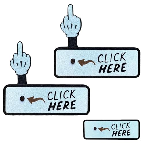 Dpptgh Der „Hier Klicken“-überraschungsknopf – Urkomisches Streichspielzeug, 3D-gedrucktes Pop-up-streichspielzeug mit Mittelfinger, Lustiges Clicker-zappel-Gag-Geschenk for Frauen(White*2) von Dpptgh