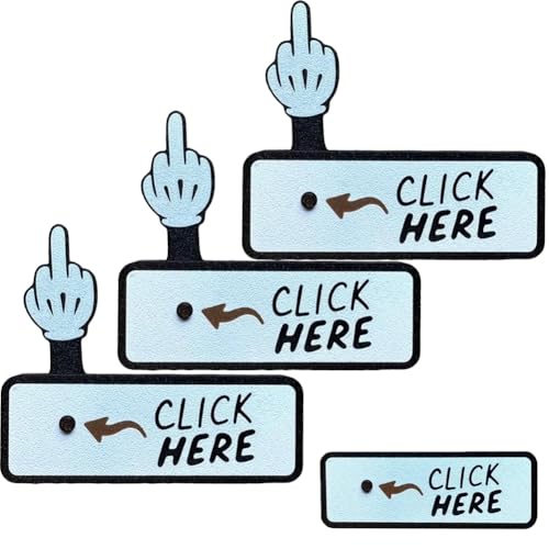 Dpptgh Der „Hier Klicken“-überraschungsknopf – Urkomisches Streichspielzeug, 3D-gedrucktes Pop-up-streichspielzeug mit Mittelfinger, Lustiges Clicker-zappel-Gag-Geschenk for Frauen(White*3) von Dpptgh