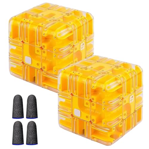 Großes Labyrinth, 3D-Puzzle, Labyrinthwürfel – Spannendes Denkspiel, 3D-Labyrinth-Ball-Puzzle, Handheld-Zappelspiel Für Erwachsene Und Kinder, Zur Linderung Von Angstzuständen(2PCS-E) von Dpptgh