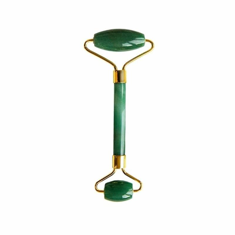 Aventurine Jade Soothing Energy Facial Rollers (Gold Metal Handle) von Dr Botanicals