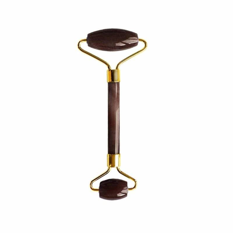 Tiger Eye Harmony and Balancing Facial Roller (Gold Metal Handle) von Dr Botanicals