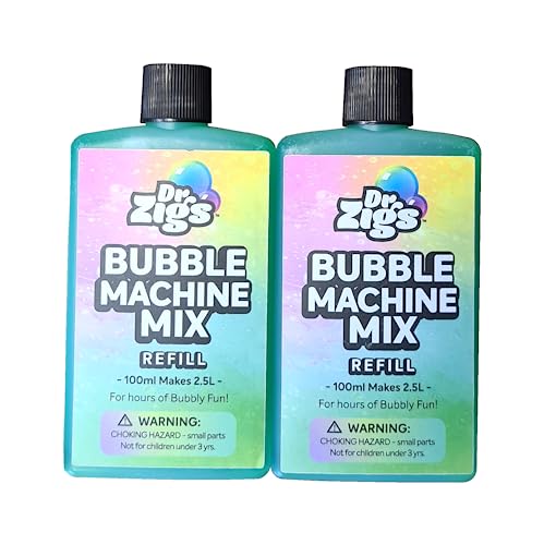 Dr Zigs Eco Bubble Mix – Nachfüllpackung für Maschinenmischung (ergibt 5 l) – Ultra-Konzentrat, professionelle Lösung, Weltrekordgröße Blasen. von Dr Zigs