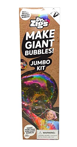 Dr. Zigs │ Eco Giant Bubble Kit │ Jumbo-Set │ Nachhaltige Stäbe und professionelle Qualitätslösung, lustiges Spielzeug für draußen und Garten von Dr Zigs