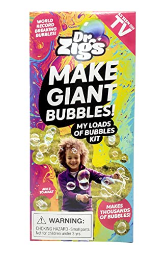 Dr. Zigs │ Eco Giant Bubble Kit │ My Loads Set │ Sorgt für Jede Menge Seifenblasen, nachhaltige Zauberstäbe und professionelle Lösung, lustiges Gartenspielzeug von Dr Zigs
