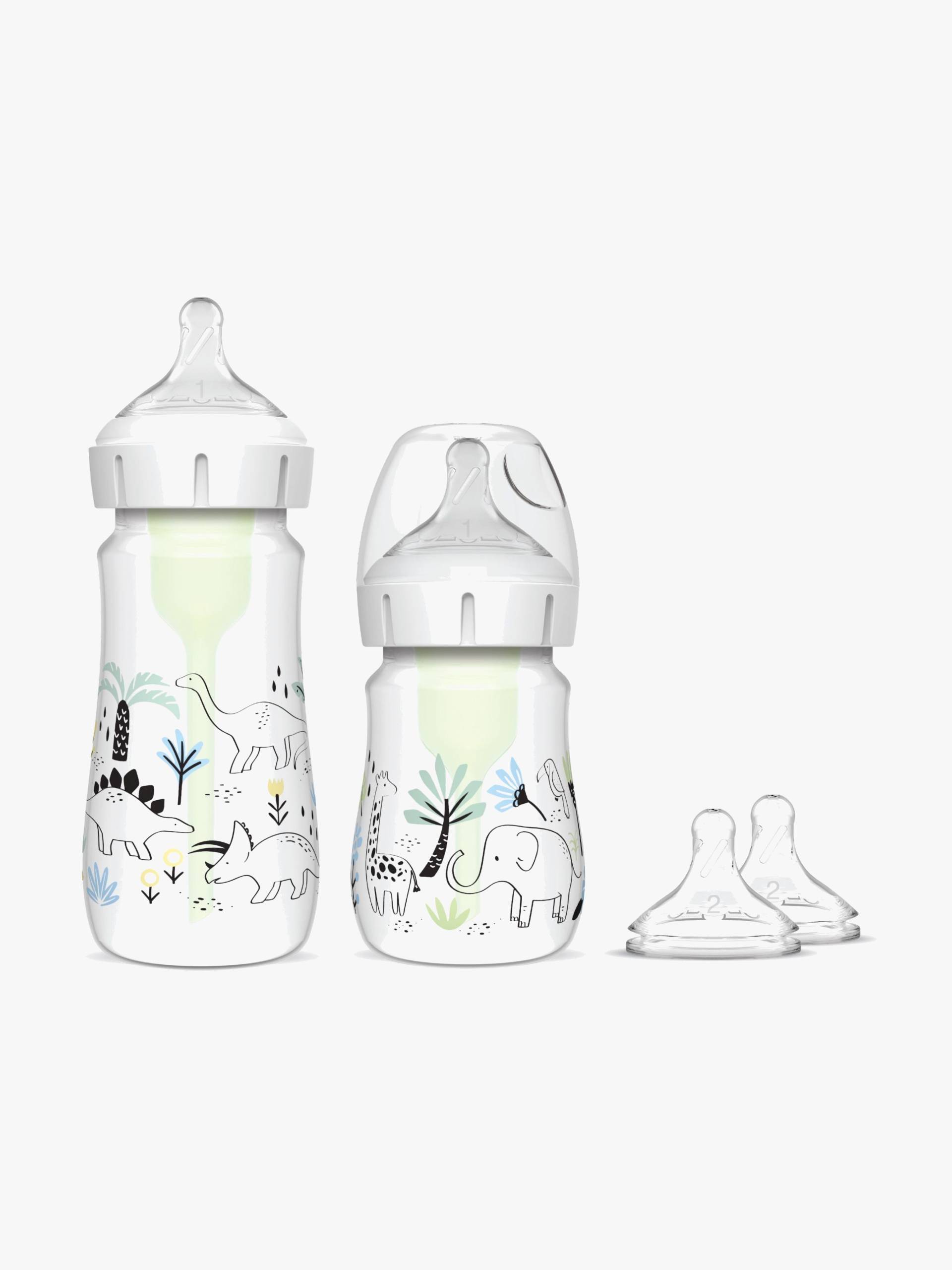 Dr. Brown WideNeck Options+ Babyflaschen 150 ml + 270 ml 2er-Pack, Jungle Dr. Brown WideNeck Options+ Babyflaschen 150 ml + 270 ml 2er-Pack, Jungle von Dr. Brown's