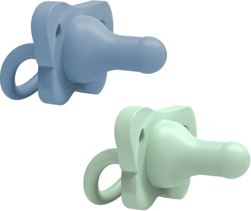 Dr. Brown's HappyPaci Schnuller 0–6 Monate 2er-Pack Silikon, Blau/Grün von Dr. Brown's