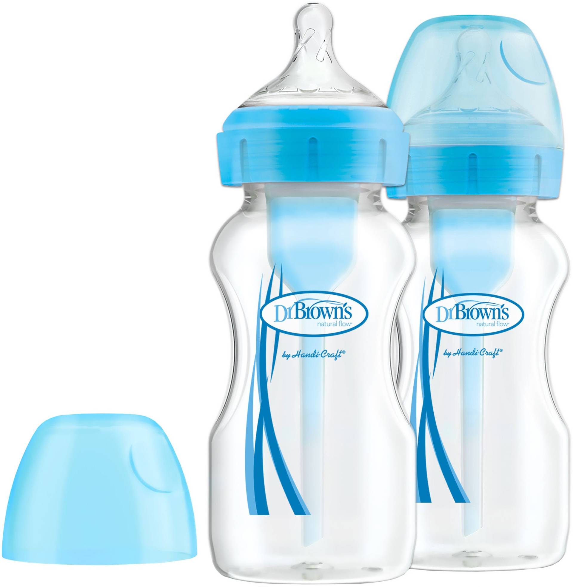 Dr. Brown's Options+ Weithals 270 ml 2er-Pack, Blau Dr. Brown's Options+ Weithals 270 ml 2er-Pack, Blau von Dr. Brown's