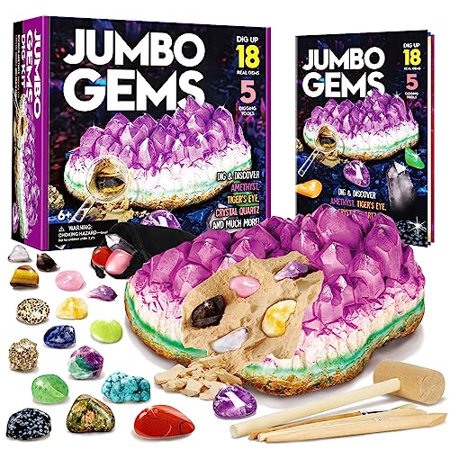 Dr. Daz Mineralien Ausgrabungs-Set Jumbo Edelstein Experimentierset Grabe echte Juwel & Steine selbst aus, mit Hammer und Meißel, Geburtstag Party Set für Kinder Ab 6 7 8 9 10 Jahre Dr. Daz Mineralien Ausgrabungs-Set Jumbo Edelstein Experimentierset Grabe echte Juwel & Steine selbst aus, mit Hammer und Meißel, Geburtstag Party Set für Kinder Ab 6 7 8 9 10 Jahre von Dr. Daz