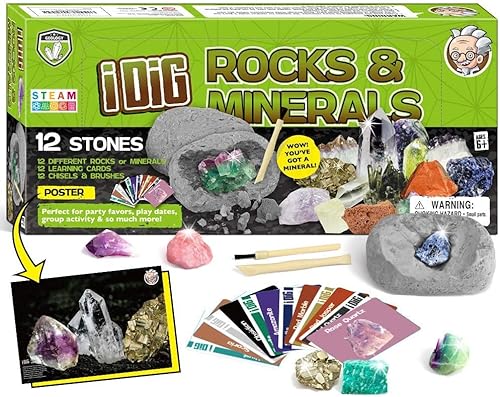 Dr. Daz Mineralien Steine Ausgrabungsset für Kinder Mineralogie Spielzeug Party Braben Kit Archäologie von Dr. Daz