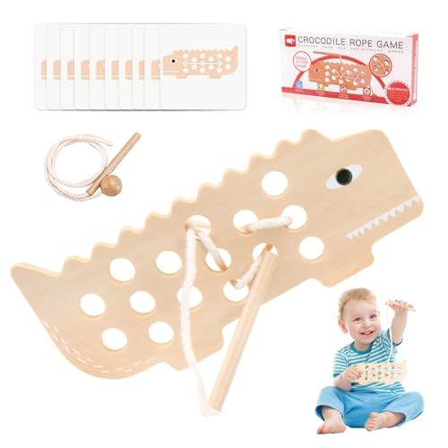 Dr. MUYA® Montessori Spielzeug 3 4 5 Jahre, Fädelspiel ab 3 Jahre, Holzspielzeug ab 3 Jahre, Lernspiele, Kinderspielzeug, Geschenk 3–5 Jahre Kinder Junge Mädchen von Dr. MUYA