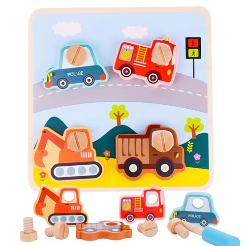 Dr. MUYA® Montessori Spielzeug für 2 3 4 5 Jahre, Kinderspielzeug ab 2 Jahre, Holzspielzeug, Motorikspielzeug ab 3 Jahre, Lernspiele ab 2 Jahre, Geschenk für 2–5 Jahre Kinder Junge Mädch von Dr. MUYA