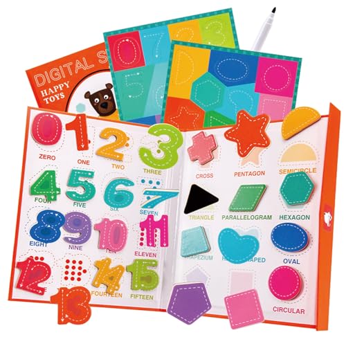 Dr. MUYA® Montessori Spielzeug für 2 3 4 Jahre, Magnet Spiel, Holzspielzeug, Kinderspielzeug, Lernspielzeug, Farben Lernen ab 2 Jahre, Zahlenspiel, Geschenk für 2-4 Jahre Kinder Junge Mädchen von Dr. MUYA