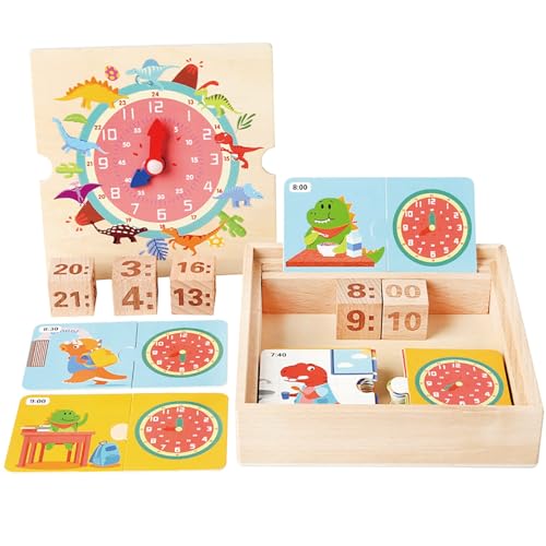 Dr. MUYA® Montessori Spielzeug für 3 4 5 6 Jahre, Lernuhr Kinder, Kinderspielzeug ab 3 Jahre, Spielzeug Junge 3 Jahre, Lernspielzeug, Geschenk für 3–6 Jahre Kinder Junge Mädchen von Dr. MUYA