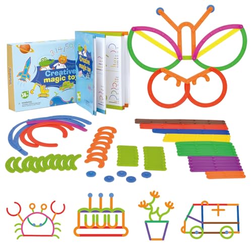 Dr. MUYA® Montessori Spielzeug 3 4 5 Jahre, Tangram Kinder, Lernspiele, Motorikspielzeug, Feinmotorik, Hand-Auge-Koordination, Puzzle ab 3, Geschenk 3–5 Jahre Kinder Junge Mädchen von Dr. MUYA