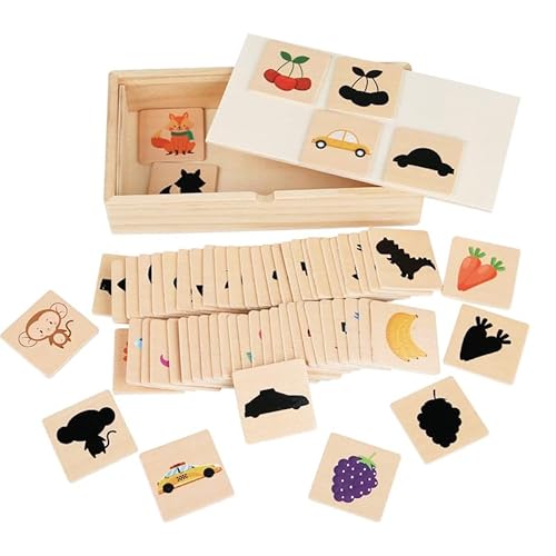 Dr.MUYA® Montessori Spielzeug 2 3 4 5 Jahre, Matching-Blöcke, Kinderspielzeug, Holzspielzeug, Motorikspielzeug, Geschenk 2-5 Jahre Kinder Junge Mädchen von Dr. MUYA