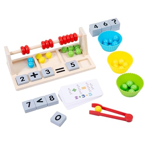Dr.MUYA® Montessori Spielzeug 3 4 5 6 Jahre, Zählrahmen, Kinder Spielzeug, Holzspielzeug, Motorikspielzeug, Feinmotorik, Lernspiele, Geschenk 3-6 Jahre Kinder Junge Mädchen von Dr. MUYA