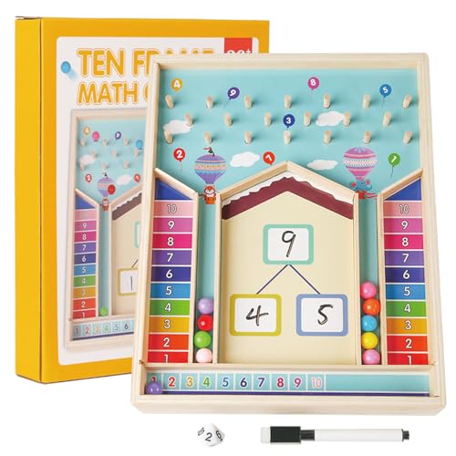 Dr.MUYA® Montessori Spielzeug 3 4 5 Jahre, Zahlen Lernen, Spiele ab 3 Jahre, Holzspielzeug, Motorikspielzeug, Lernspiel, Geschenk 3-5 Jahre Kinder Junge Mädchen von Dr. MUYA