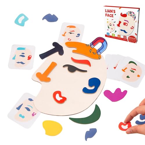Dr. MUYA® Montessori Spielzeug 3 4 5 Jahre, Magnetspiel Kinder, Lernspiele ab 3 Jahre, Holzspielzeug, Geschenk 3–5 Jahre Kinder Junge Mädchen von Dr. MUYA
