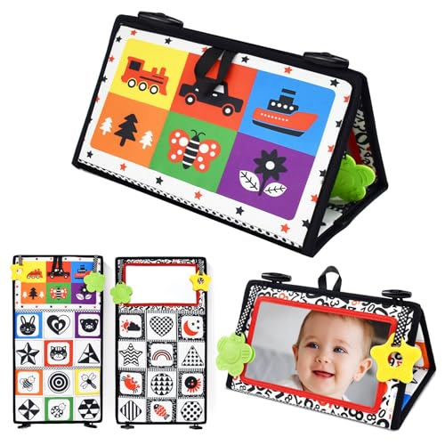 Dr.Rapeti Baby Spiegel Faltbarer Spielzeug, Kinderspiegel Spielzeug mit Schwarz Weiß Kontrastmuster, Baby Lernspielzeug, Baby Spielzeug Kleinkinderziehung Dr.Rapeti Baby Spiegel Faltbarer Spielzeug, Kinderspiegel Spielzeug mit Schwarz Weiß Kontrastmuster, Baby Lernspielzeug, Baby Spielzeug Kleinkinderziehung von Dr.Rapeti