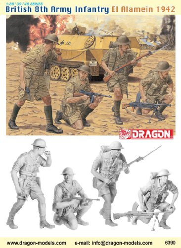 Dragon Models USA Dra6390 1/35 British 8th Army Infantry EL Alamein 1942 (4 Figuren) Dragon Model Kits von Dragon Models