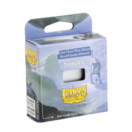 Dragon Shield: Board Game Sleeves Clear/NonGlare – Square (100) von Dragon Shield