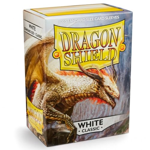 Dragon Shield Sleeves - WHITE - Standard Size Deck Protectors (100 ct) Arcane... von Dragon Shield