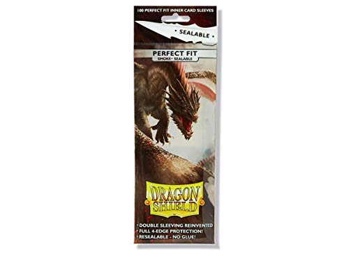 Dragon Shield AT-13223 Standard Size Sleeves 100pk-Smoke (15 Count), Sealable Smoke von Arcane Tinmen