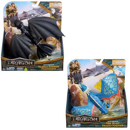 Dragons DreamWorks, Drachen trainiert, Battle, Thorid Feuerzahn Blase, 25 cm Actionfigur, Spielzeug für Jungen und Mädchen ab 4 Jahren von Dragons