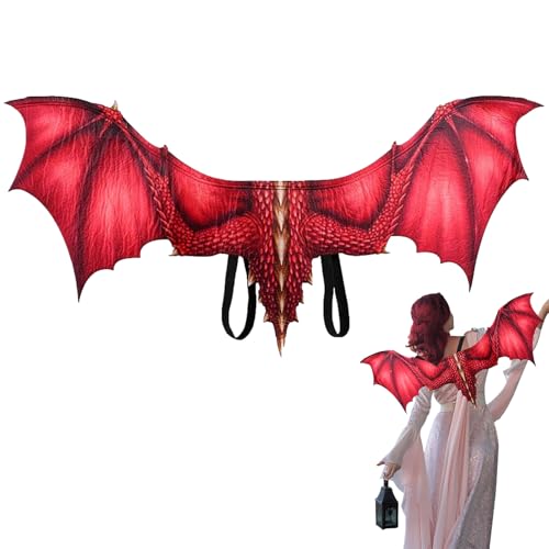 Dranng Drachenkostüm - Cosplay Flügel - Vliesstoff Halloween Zubehör Für Erwachsene Jugendliche Tier Mottoparty Renaissance Karneval von Dranng