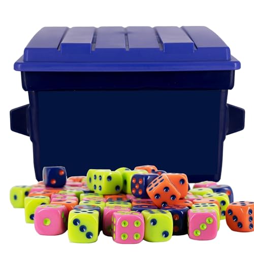 Dumpster Dice,Trash Dice Würfelspiel,Trash Dice Lustiges 4-Spieler-Brett Und Würfelspiel Mit Müllcontainer, 80 Würfel Und Graffiti-Aufklebern | Perfekt Für Reisen, Partys Und Spieleabend von Dranng