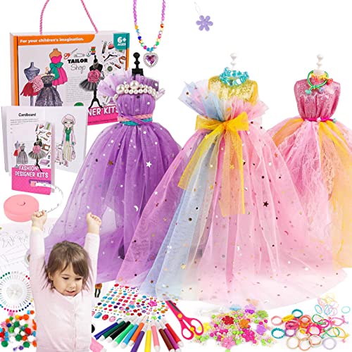 Modedesigner-Kits Für Mädchen – 309-teiliges Stickset Für Mädchen Zum Nähen Und Selbermachen | Wiederverwendbares Kreativitäts-Lern-Bastelspielzeug, Geschenk-Nähset Für Teenager-Mädchen Und Kinder von Dranng
