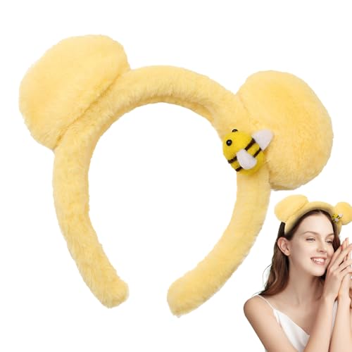 -Stirnband Für Frauen, Plüsch-Bärenohren-Stirnband - Cartoon Kostüm Haarreif,Niedliches Cartoon-Tierohren-Stirnband, Stilvolles Gelbes Bärenohren-Plüsch-Stirnband Für Party, Feier, Cosplay- -Stirnband Für Frauen, Plüsch-Bärenohren-Stirnband - Cartoon Kostüm Haarreif,Niedliches Cartoon-Tierohren-Stirnband, Stilvolles Gelbes Bärenohren-Plüsch-Stirnband Für Party, Feier, Cosplay- von Dranng