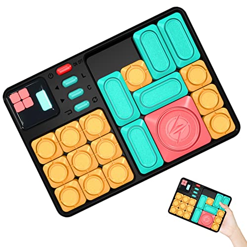 Super Slide Denkspiele | Über 500 Level Rätsel Mit Magnetischen Schiebeblöcken, Interaktive Digitale Handheld Spiele, Logiktrainings Reisespielzeug Für Kinder Und Erwachsene von Dranng
