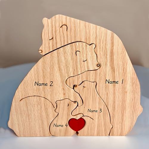 Drawelry Personalisierte Bär Statue Holzpuzzle mit 2-9 Namen Gravur Dekoration Holz Handwerk Bären Familien Skulptur Puzzle Deko Ornament Weihnachte Geburtstag Geschenk für Familie Freunde Paare (A9) Drawelry Personalisierte Bär Statue Holzpuzzle mit 2-9 Namen Gravur Dekoration Holz Handwerk Bären Familien Skulptur Puzzle Deko Ornament Weihnachte Geburtstag Geschenk für Familie Freunde Paare (A9) von Drawelry