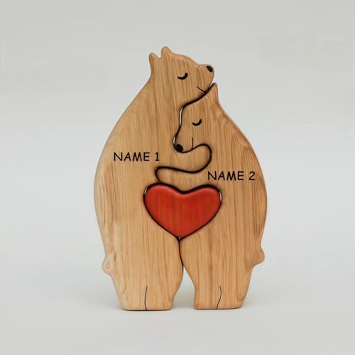 Drawelry Personalisierte Bär Statue Holzpuzzle mit 2-9 Namen Gravur Dekoration Holz Handwerk Bären Familien Skulptur Puzzle Deko Ornament Weihnachte Geburtstag Geschenk für Familie Freunde Paare (A13) Drawelry Personalisierte Bär Statue Holzpuzzle mit 2-9 Namen Gravur Dekoration Holz Handwerk Bären Familien Skulptur Puzzle Deko Ornament Weihnachte Geburtstag Geschenk für Familie Freunde Paare (A13) von Drawelry