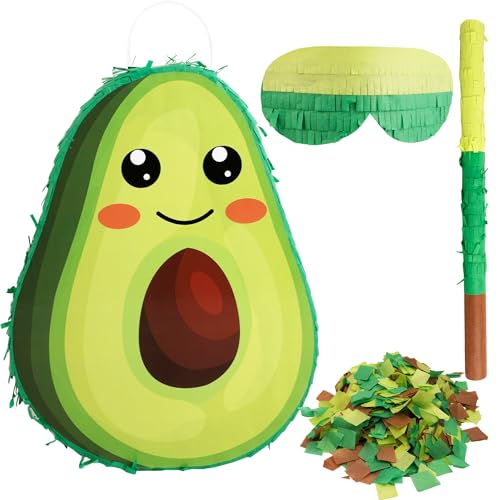 Avocado-Piñata mit Augenbinde, Fledermaus-Konfetti für Babyparty, Fiesta, Taco, Dienstagsparty, mexikanische Motto-Party-Dekorationen Avocado-Piñata mit Augenbinde, Fledermaus-Konfetti für Babyparty, Fiesta, Taco, Dienstagsparty, mexikanische Motto-Party-Dekorationen von Drayear