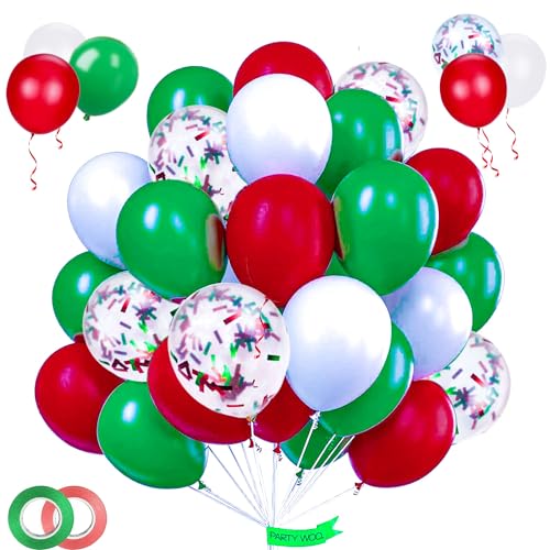 70 Weihnachtsballons (12 Zoll) - Deko-Set in Rot & Grün - Für Weihnachtsfeiern, Partys & Festdekoration - Inkl. Luftballons in Weihnachtsdesign 70 Weihnachtsballons (12 Zoll) - Deko-Set in Rot & Grün - Für Weihnachtsfeiern, Partys & Festdekoration - Inkl. Luftballons in Weihnachtsdesign von Dream HorseX