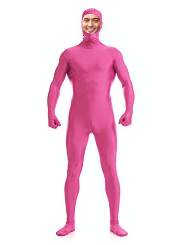 DreamHigh Ganzkörperkostüm für Herren und Damen, Polyester, Spandex, Zentai-Anzug, offenes Gesicht, Pink, M von DreamHigh