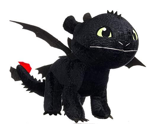 DreamWorks Drachen OHNEZAHN Toothless Dark Fury PLUSCH Peluche XXL ENORM 90cm Drachentrainer Dragon Trainer Drachenzähmen leicht gemacht von Dreamworks Animation