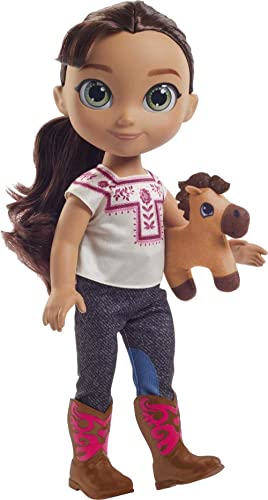 Dreamworks Spirit GXF93 - "Spirit - frei und ungezähmt" Lucky Kleinkind-Puppe (ca. 35cm), Jeans-Outfit mit Stiefeln, Spirit-Plüschfigur, Bürste, tolles Geschenk für Kinder ab 3 Jahren von Dreamworks Spirit