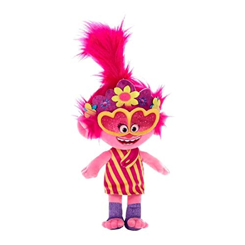 Trolls World Tour – Poppy 45 cm weiches Plüschtier – gestreiftes Kleid von DreamWorks