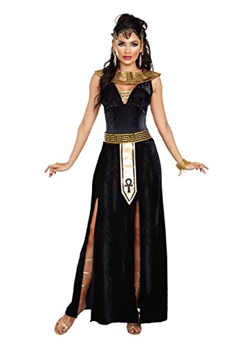 Dreamgirl 10290 Exquisites Cleopatra Egyptian Erwachsenenkostüm, Schwarz/Gold, XL von Dreamgirl