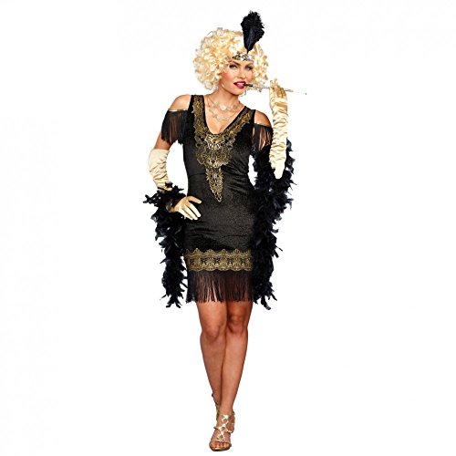 Dreamgirl AG Charleston Kostüm Flappy Gr. L Kleid Schwarz/Gold 20er Jahre Mottoparty Fasching von Dreamgirl