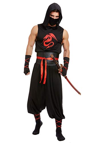 Dreamgirl Herren Ninja, schwarz/red, Medium von Dreamgirl