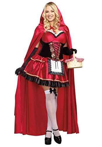 Dreamgirl 9477X Rotkäppchen in Übergröße Red Riding Hood Kostüm, rot, 3X/4X von Dreamgirl