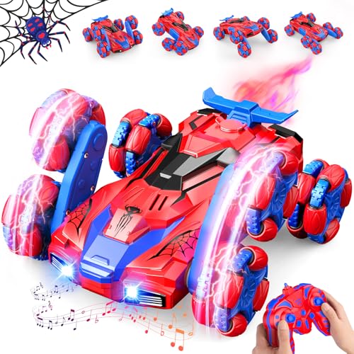 Dreamlania 6WD Ferngesteuertes Auto ab 3 4 5 6 7 8 Jahre, Monstertruck Spielzeug ab 3-10 Jahre Junge, RC Auto Ferngesteuert mit LED Licht, Musik Spray, Ostergeschenke Kinder Geschenk Junge 3-12 Jahre von Dreamlandia