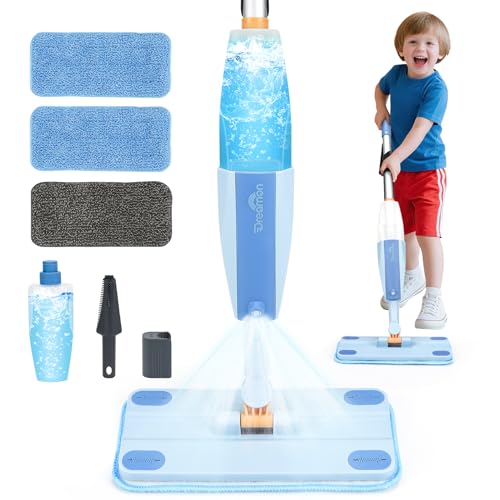 Dreamon Sprühmopp für Kinder, Funktionierendes Putzset mit 3 maschinenwaschbaren Pads, Montessori Spielzeug ab 3 Jahren, Rollenspiel-Geschenk zu Weihnachten und Geburtstag, Blau Dreamon Sprühmopp für Kinder, Funktionierendes Putzset mit 3 maschinenwaschbaren Pads, Montessori Spielzeug ab 3 Jahren, Rollenspiel-Geschenk zu Weihnachten und Geburtstag, Blau von Dreamon