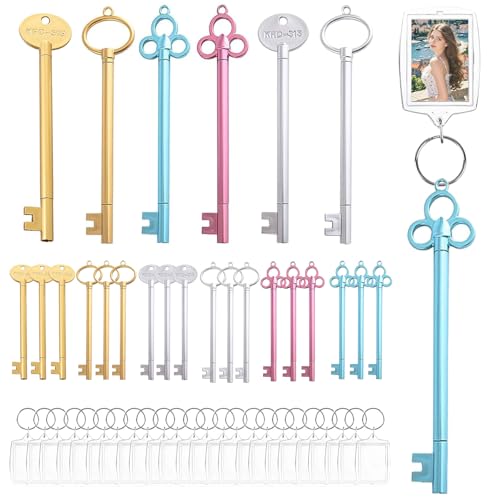 Dreamsolearoy 24er Set Abschiedsgeschenk für Schulanfänger - 24 Schlüsselanhänger mit DIY-Rahmen & 24 Stifte in 6 Designs - Personalisiertes Geschenkset für Lehrer/Kinder von Dreamsolearoy