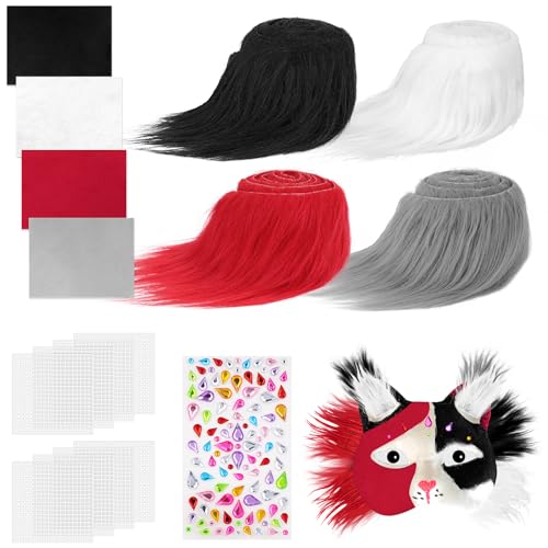 Dreamtop 17 Stück Therian Katzenmaske inklusive selbstklebende Filzstofffolie, Plüsch Kunstfellaugen, Kunststoffnetzfolie,Diamantaufkleber zu malen DIY Katze für Cosplay Maskerade Party Dreamtop 17 Stück Therian Katzenmaske inklusive selbstklebende Filzstofffolie, Plüsch Kunstfellaugen, Kunststoffnetzfolie,Diamantaufkleber zu malen DIY Katze für Cosplay Maskerade Party von Dreamtop